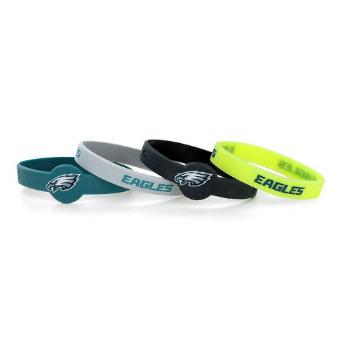 Wholesale PHILADELPHIA EAGLES SILICONE BRACELET (4-PACK) NFL-BC-283-24