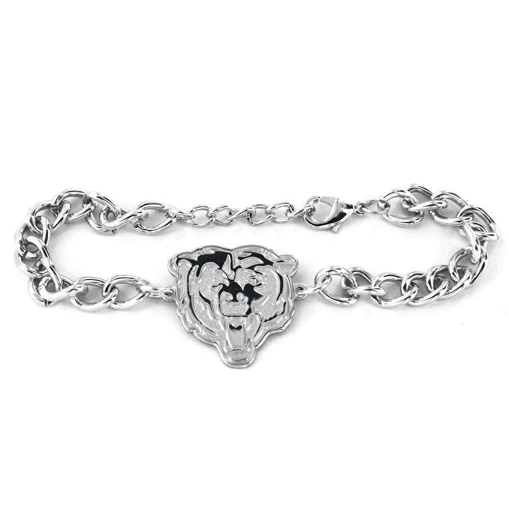 Wholesale CHICAGO BEARS CHAIN LINK LOGO BRACELET NFL-BC-642-16