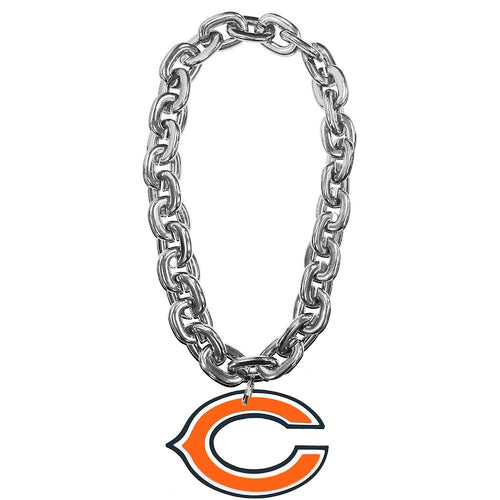 Wholesale CHICAGO BEARS (SILVER) FAN CHAIN NFL-FF-590-16-SV