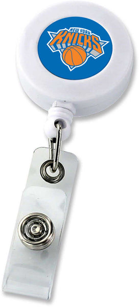 Wholesale KNICKS RETRACTABLE BADGE HOLDER WHITE (NE) NBA-BH-862-04