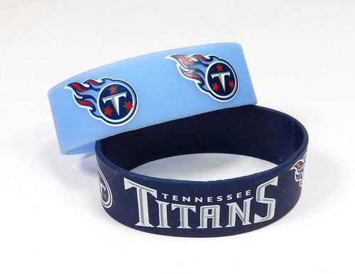 Wholesale TENNESSEE TITANS WIDE BRACELETS (2-PACK) NFL-BC-207-05