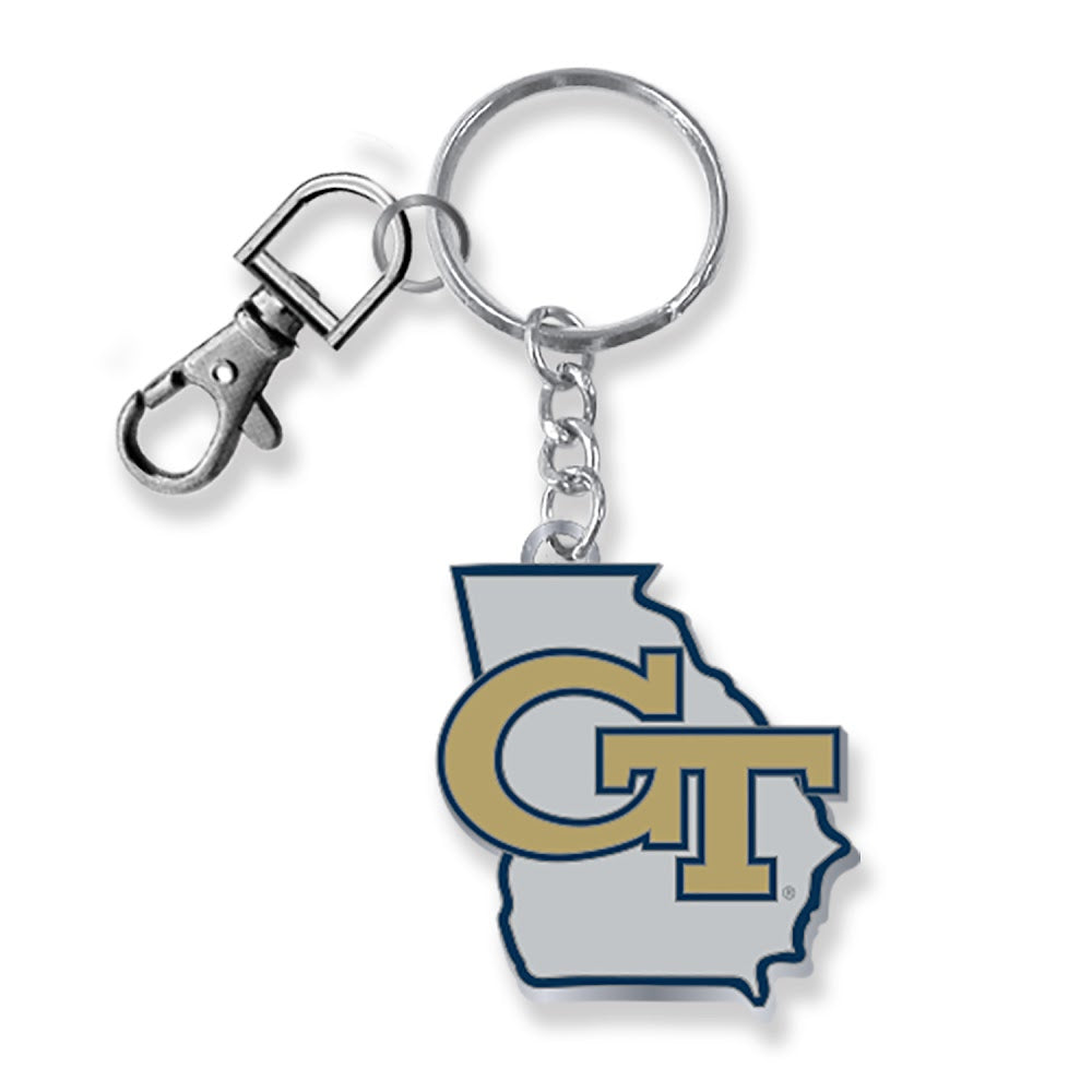 Wholesale GEORGIA TECH - STATE DESIGN HEAVYWEIGHT KEY CHAIN CCP-KT-473-10