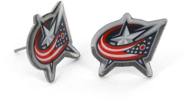 Wholesale BLUE JACKETS TEAM POST EARRINGS (NM) NHL-ER-094-30