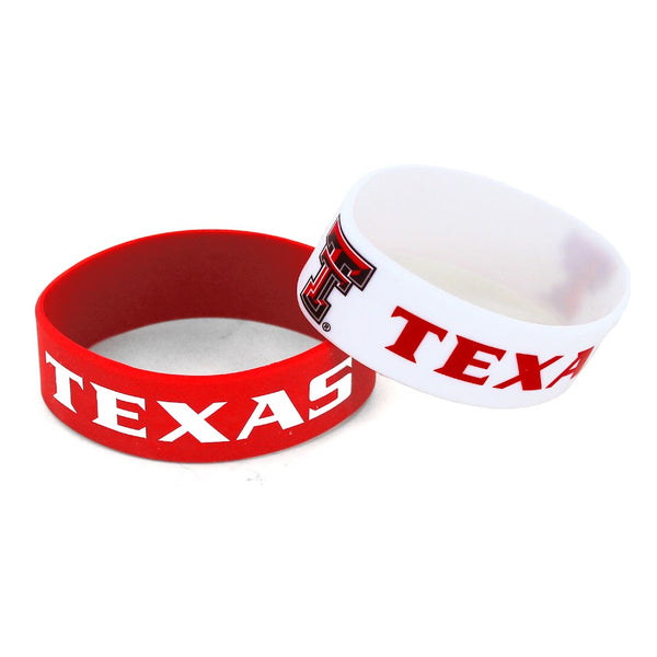 Wholesale TEXAS TECH WIDE BRACELETS (2 PACK) CCP-BC-207-90