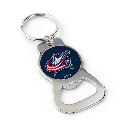 Wholesale BLUE JACKETS BOTTLE OPENER KEYCHAIN PRIM. LOGO NHL-BK-702-30