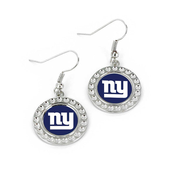 Wholesale NEW YORK GIANTS DIMPLE EARRINGS (FJ-1080) NFL-ER-959-23