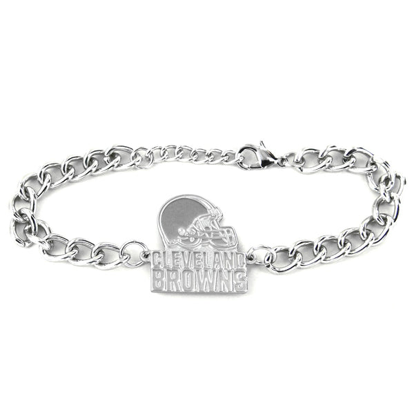 Wholesale CLEVELAND BROWNS CHAIN LINK LOGO BRACELET NFL-BC-642-03