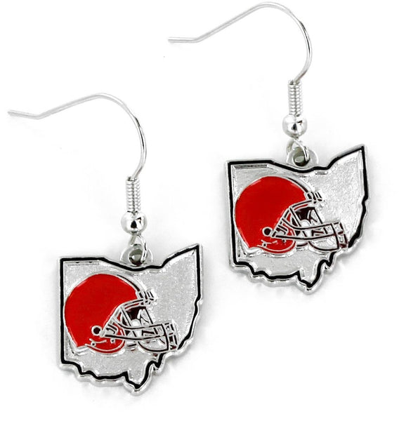 Wholesale CLEVELAND BROWNS - STATE DESIGN EARRINGS NFL-ER-469-03