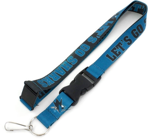 Wholesale SHARKS SLOGAN LANYARD (NM) NHL-LN-490-21