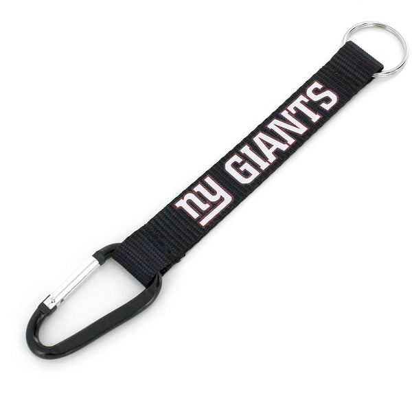 Wholesale NEW YORK GIANTS BLACK CARABINER LANYARD KEYCHAIN (NM) NFL-KT-147-23-BK