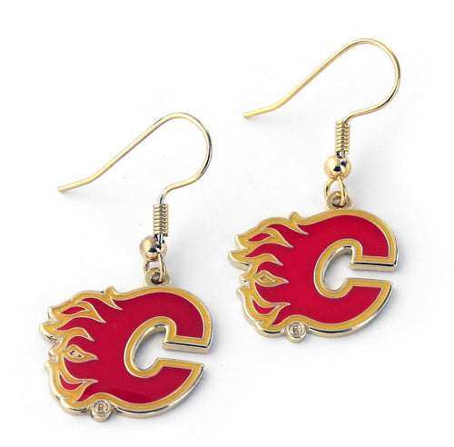 Wholesale FLAMES DANGLER EARRINGS NHL-ER-015-02