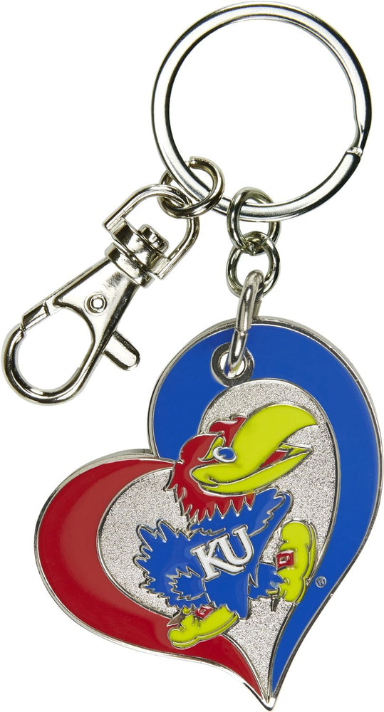 Wholesale KANSAS SWIRL HEART KEYCHAIN (NM) CCP-KT-287-25