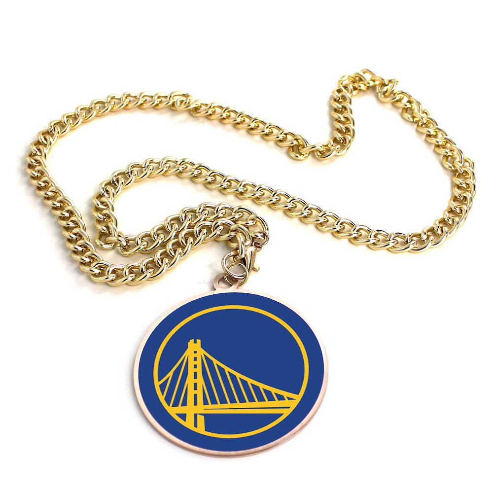 Wholesale WARRIORS (GOLD) TEAM EMBLEM NECKLACE NBA-PD-632-23