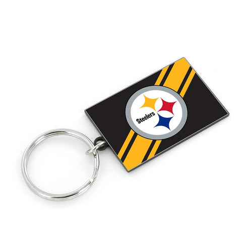 Wholesale PITTSBURGH STEELERS STRIPED KEYCHAIN NFL-KT-1189-12