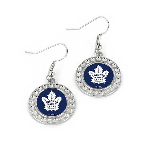 Wholesale MAPLE LEAFS DIMPLE EARRINGS (FJ-1080) NHL-ER-959-03