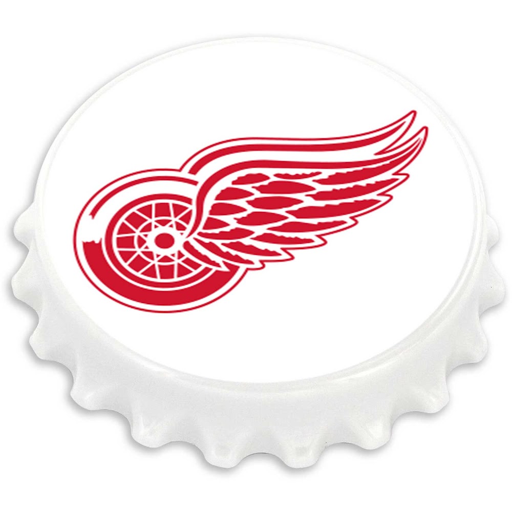 Wholesale RED WINGS BOTTLE CAP BOTTLE OPENER MAGNET (OC) NHL-MG-831-23