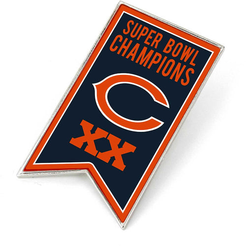 Wholesale CHICAGO BEARS CHAMPIONSHIP BANNER PIN (SP) NFL-PN-1064-16