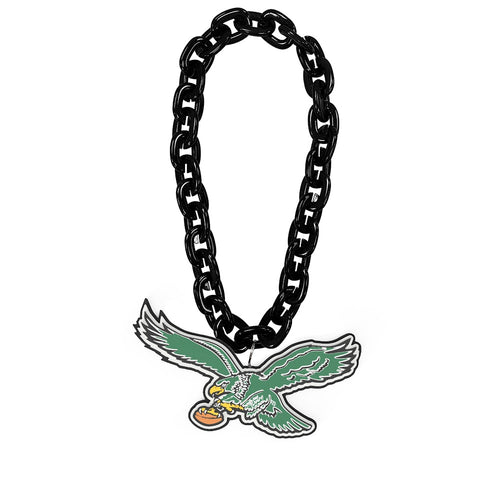 Wholesale PHILADELPHIA EAGLES "GREEN" THROWBACK EAGLE LOGO (BLACK) FAN CHAIN NFL-FF-590-24-THB-A-BK