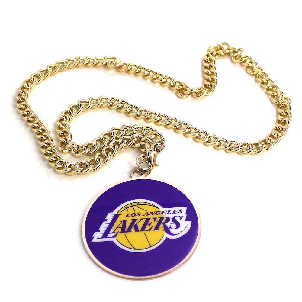 Wholesale LAKERS (GOLD) TEAM EMBLEM NECKLACE NBA-PD-632-25