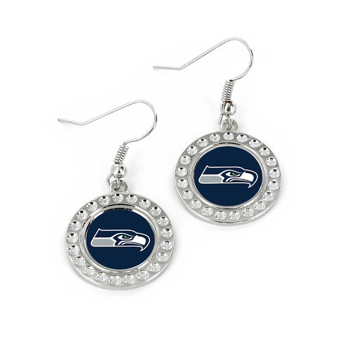 Wholesale SEATTLE SEAHAWKS DIMPLE EARRINGS (FJ-1080) NFL-ER-959-14