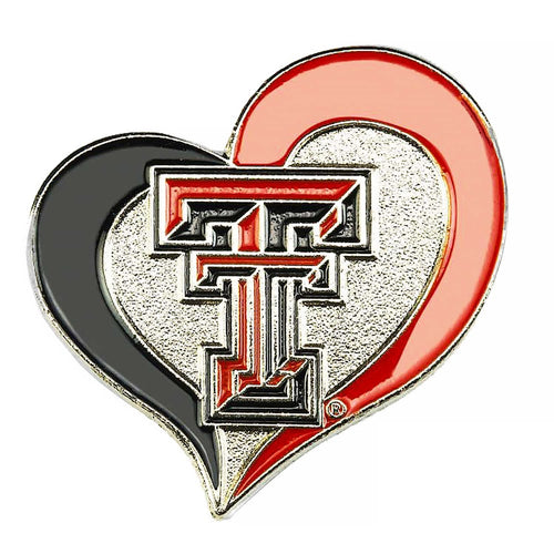 Wholesale TEXAS TECH SWIRL HEART PIN CCP-PN-261-90