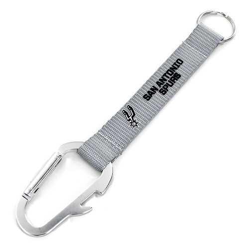 Wholesale SPURS BOTTLE OPENER CARABINER LANYARD KEYCHAIN (NM) NBA-KT-523-20