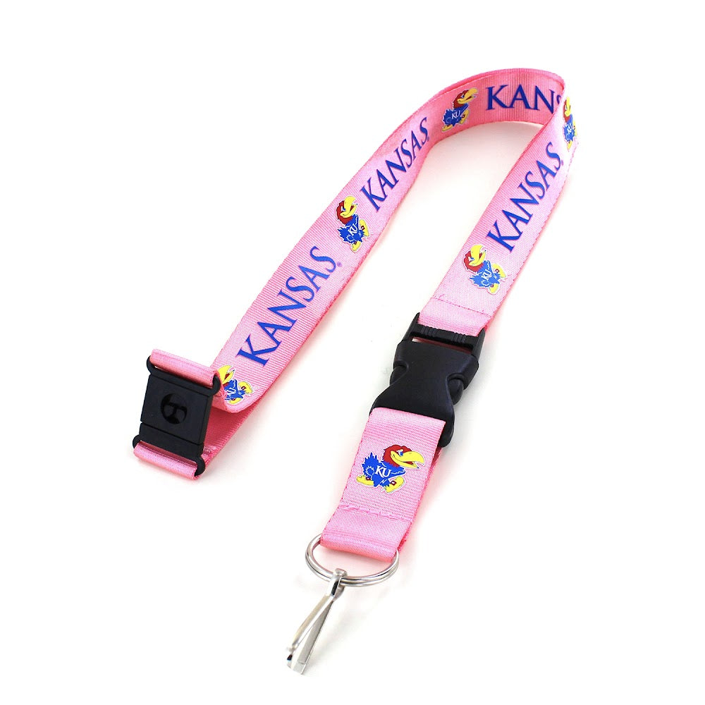 Wholesale KANSAS JAYHAWKS (PINK) LANYARD CCP-LN-095-25-P