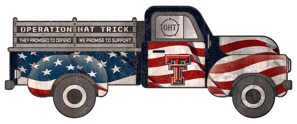 Wholesale C0266-Truck Flag Cutout / C0266-Texas Tech