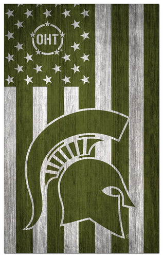 Wholesale C0270-OHT MilitaryGreenFlag11x19 / C0270-Michigan State