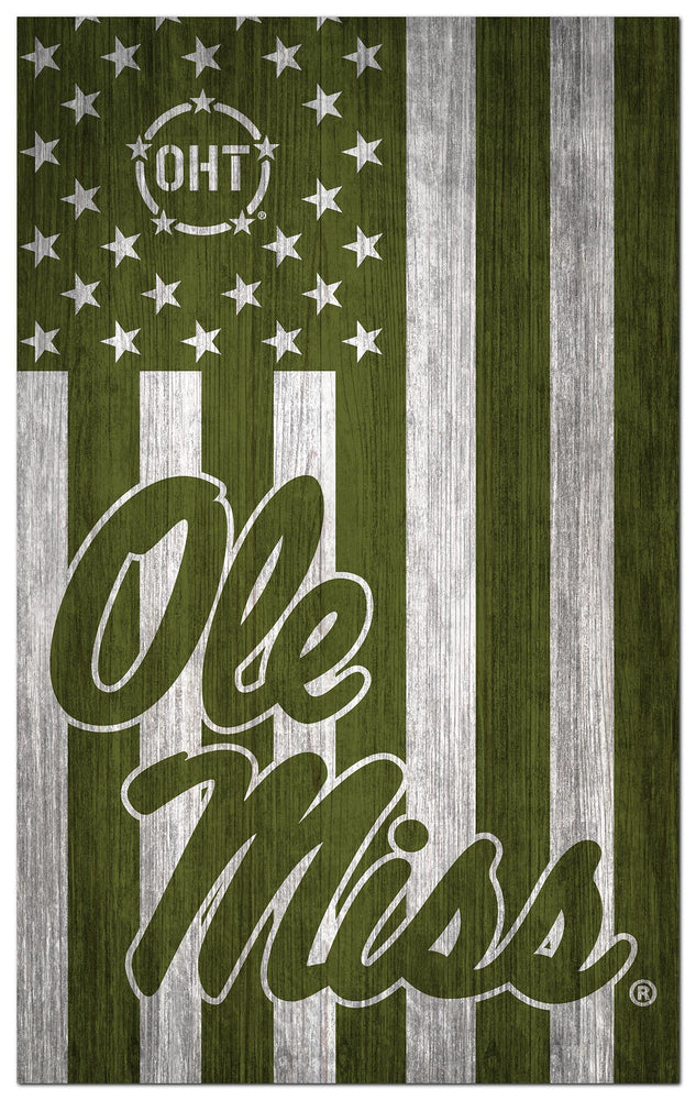 Wholesale C0270-OHT MilitaryGreenFlag11x19 / C0270-Ole Miss