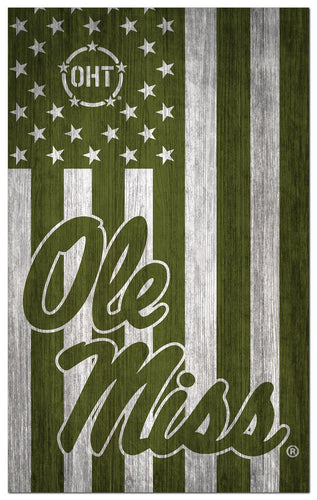 Wholesale C0270-OHT MilitaryGreenFlag11x19 / C0270-Ole Miss