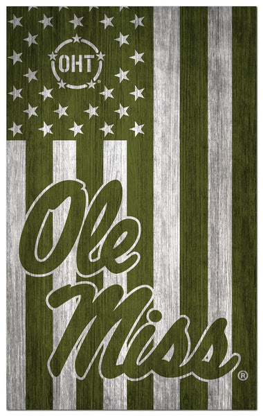 Wholesale C0270-OHT MilitaryGreenFlag11x19 / C0270-Ole Miss