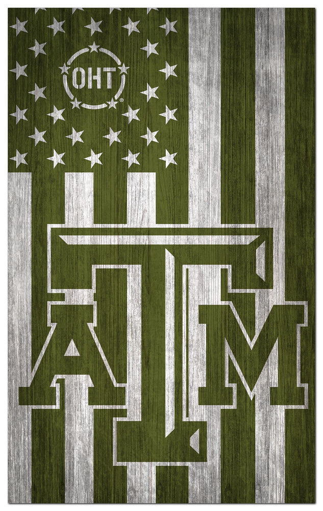 Wholesale C0270-OHT MilitaryGreenFlag11x19 / C0270-Texas A&M