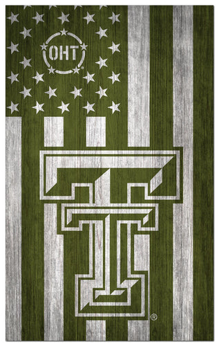 Wholesale C0270-OHT MilitaryGreenFlag11x19 / C0270-Texas Tech