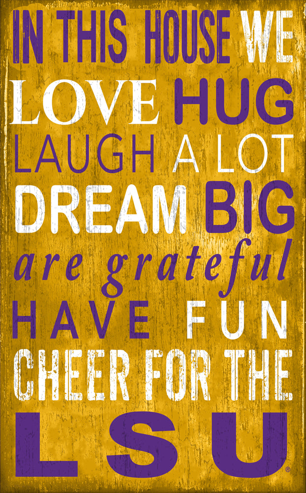 Wholesale C0725-In This House 11x19 (Khols Resize) / C0725-LSU Away Colors