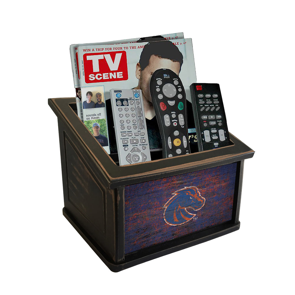 Wholesale C0764-Distressed Media Organizer w color / C0764-Boise State