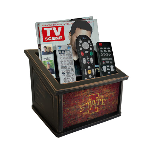 Wholesale C0764-Distressed Media Organizer w color / C0764-Iowa State