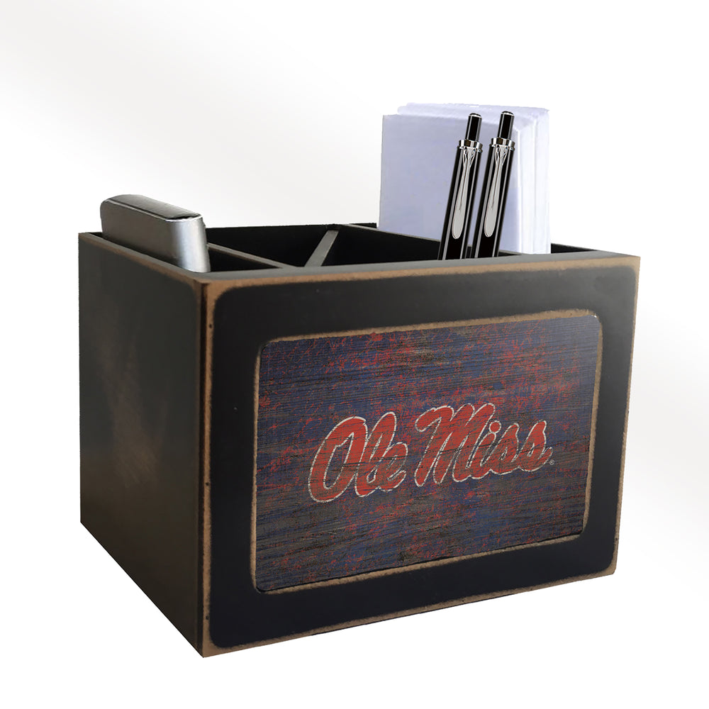 Wholesale C0767-Distressed Desktop Organizers w color / C0767-Ole MIss