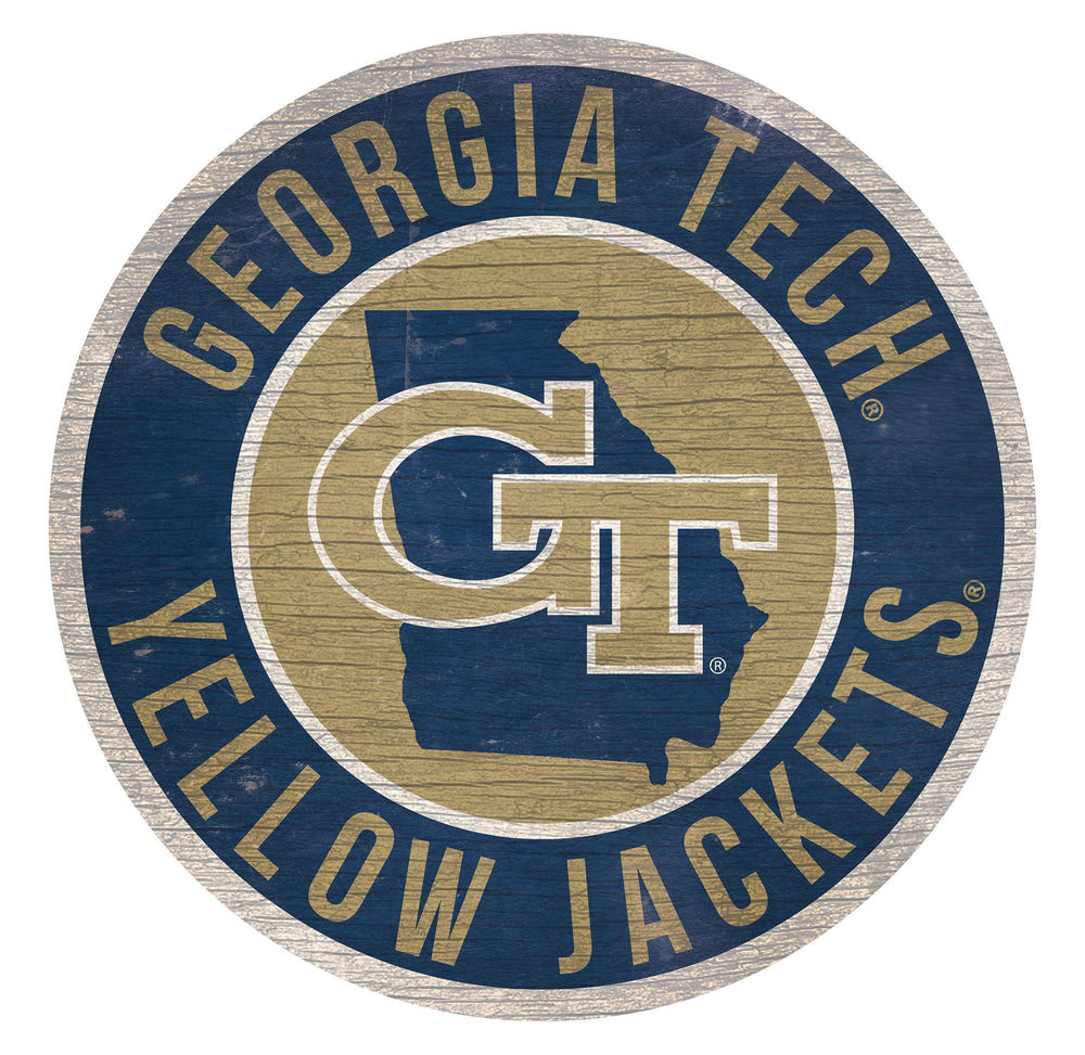 Wholesale C0866-12 inch Circle with State / C0866-Georgia Tech