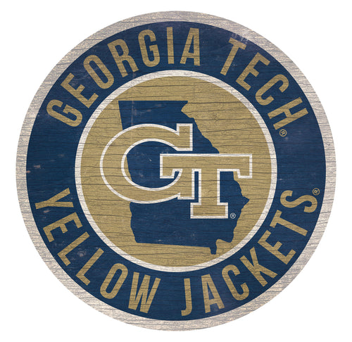 Wholesale C0866-12 inch Circle with State / C0866-Georgia Tech