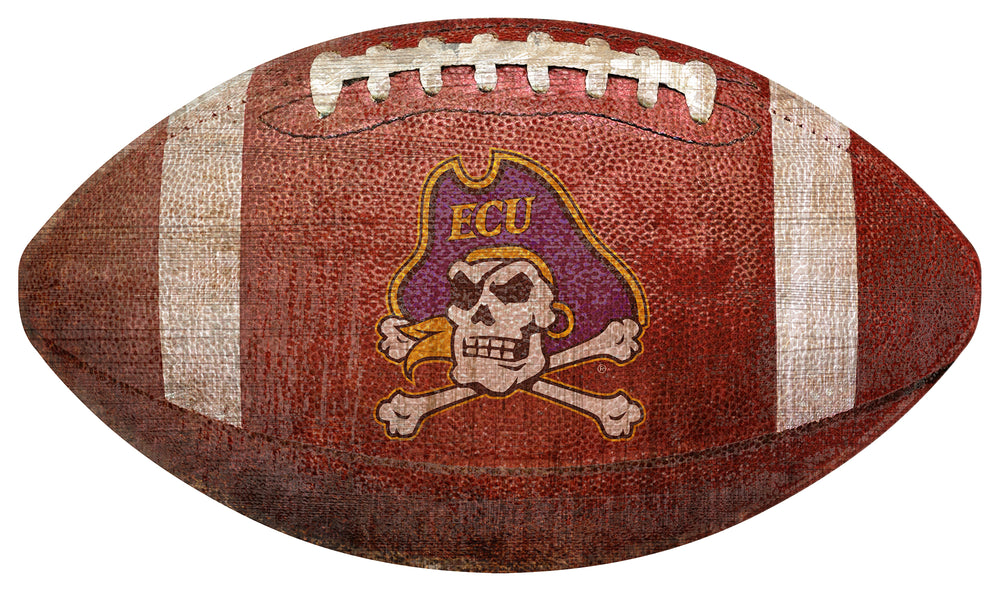 Wholesale C0911-Distressed Football / C0911-East Carolina (ECU)