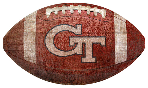 Wholesale C0911-Distressed Football / C0911-Georgia Tech