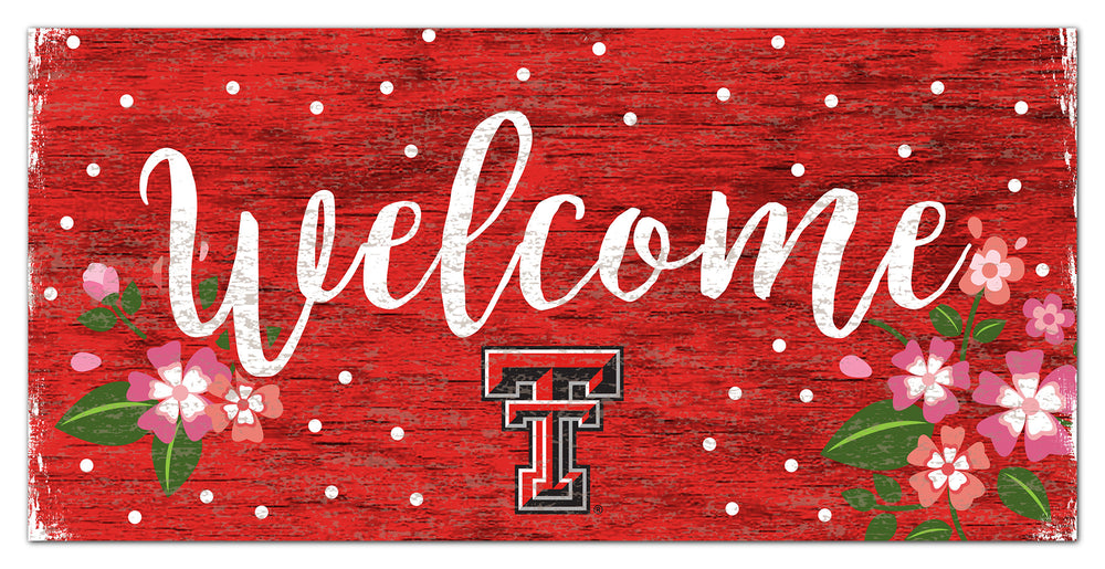 Wholesale C0964-Welcome Floral 6x12 / C0964-Texas Tech