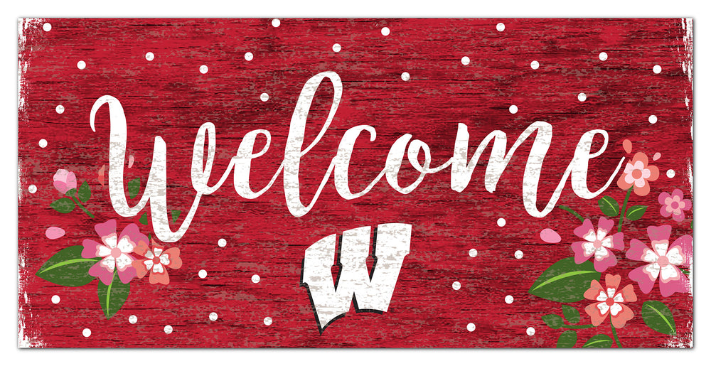 Wholesale C0964-Welcome Floral 6x12 / C0964-Wisconsin