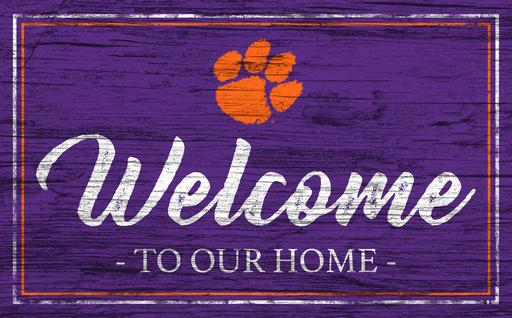 Wholesale C0977-Welcome Team Color 11x19 (Khols Resize) / C0977-Clemson