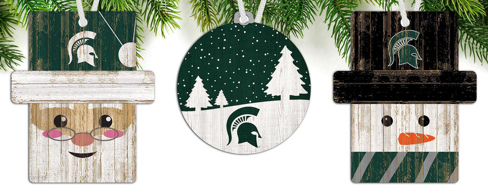 Wholesale C0984-Ornament 3 pack (0978, 0980, 0981) / C0984-Michigan State