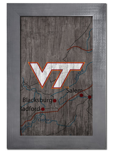 Wholesale C0985F-City Map 11x19 / C0985-Virginia Tech