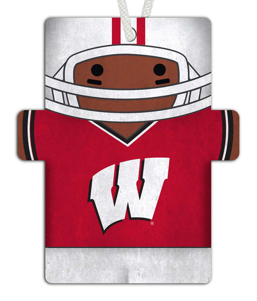 Wholesale C0988-Football Player Ornament 4.5in / C0988-Wisconsin