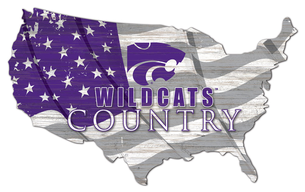 Wholesale C1001-USA Flag Cutout / C1001-Kansas State