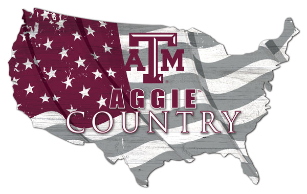 Wholesale C1001-USA Flag Cutout / C1001-Texas A&M